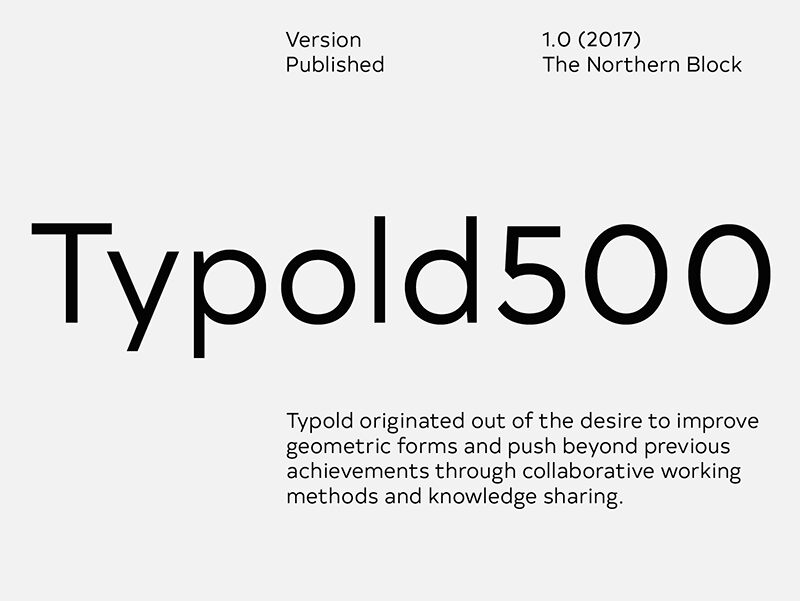 Typold Book 500 Schriftart