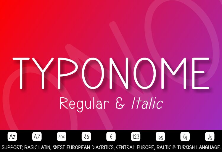 TYPONOME Schriftart