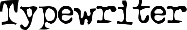 Preview of the Typewriter Oldstyle font