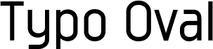 Предварительный просмотр шрифта Typo Oval Demo