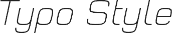 Typo Style Thin Demo Italic