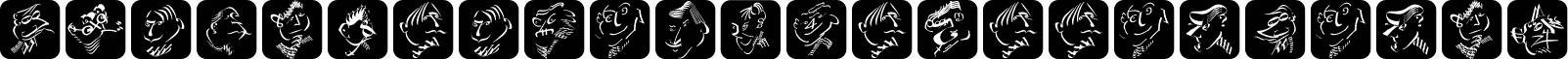 Preview of the TypographicHeadPaintings font