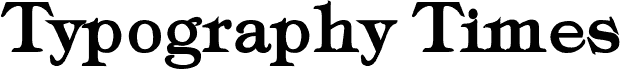 Typography Times Bold