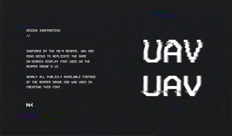 UAV OSD Sans Schriftart