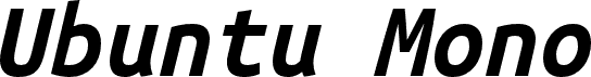 Ubuntu Mono Bold Italic