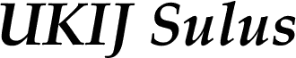 UKIJ Sulus Bold