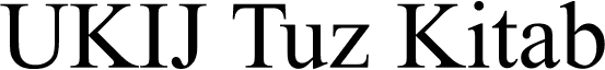 UKIJ Tuz Kitab
