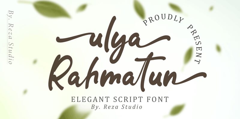 ulya rahmatun — Schriftpräsentation