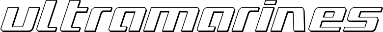 Aperçu de la police Ultramarines 3D Italic