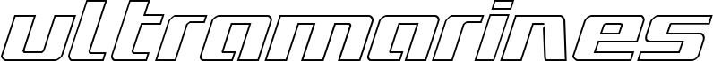 Aperçu de la police Ultramarines Outline Italic
