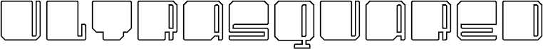 UltraSquared Outlines Schriftart