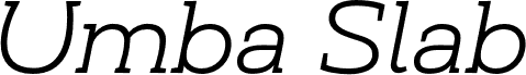 Umba Slab Demo Light Italic