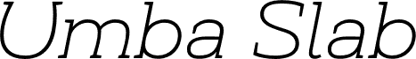 Umba Slab Demo Thin Italic
