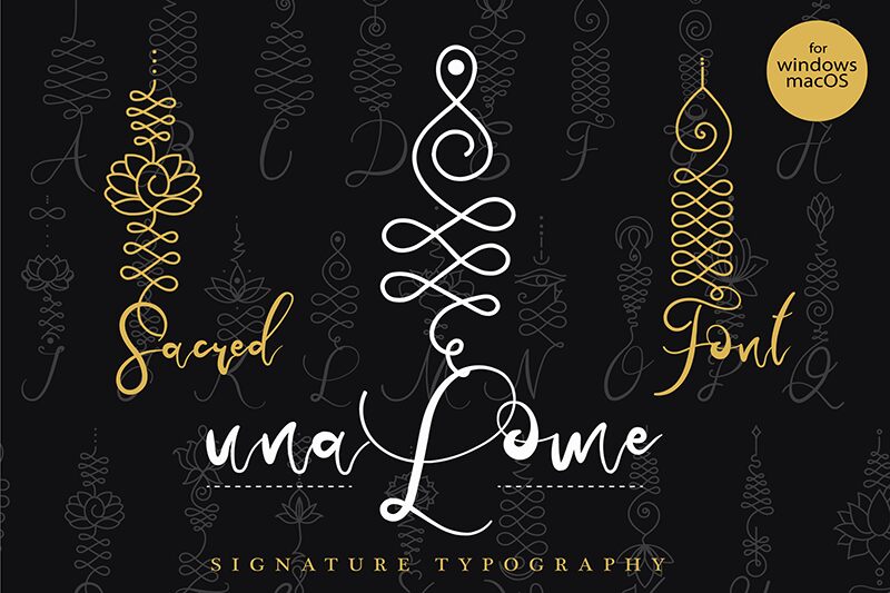 Unalome Script الخط 