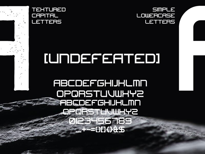 undefeated Schriftart