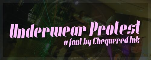 Underwear Protest Czcionka