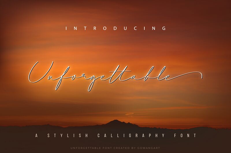 Unforgettable 字体