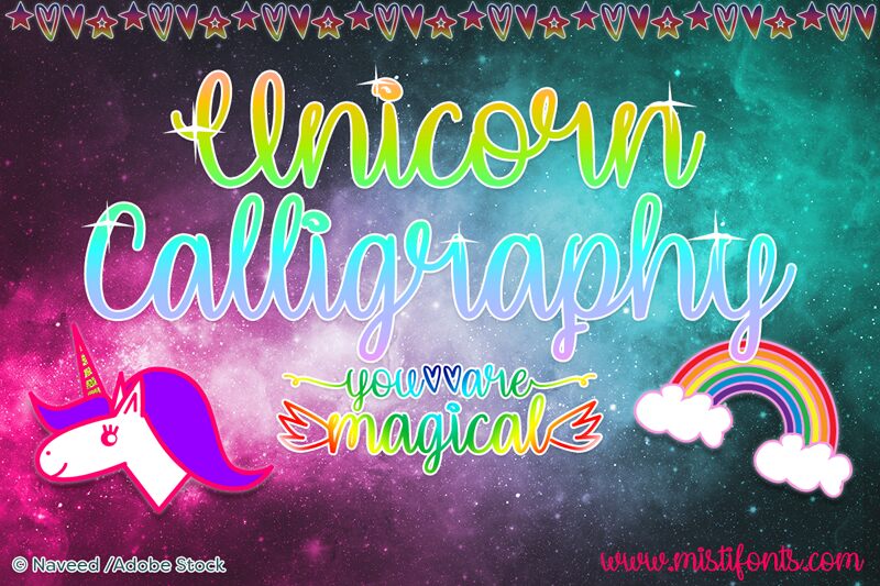Unicorn Calligraphy Czcionka
