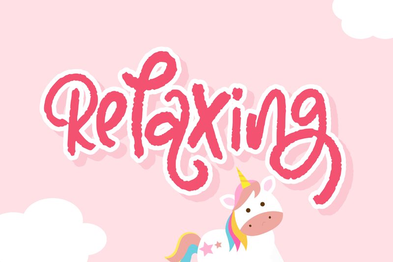Unicorn Glowing Schriftart