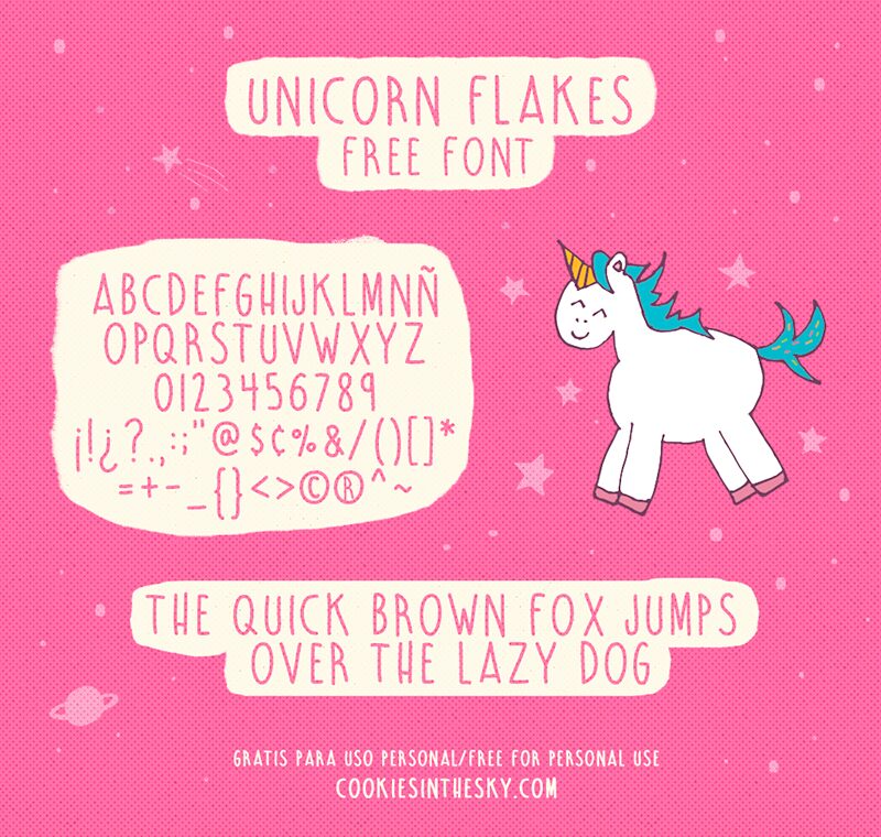 UnicornFlakes Шрифт
