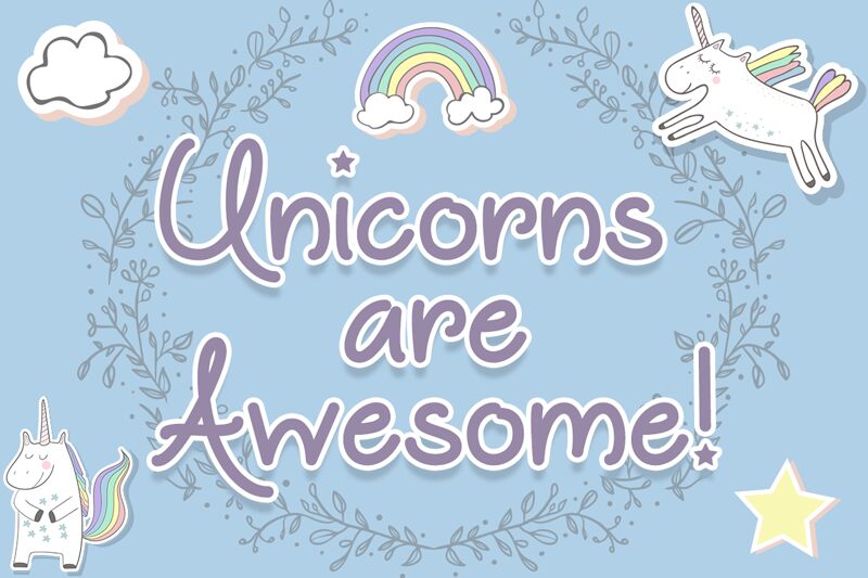 Unicorns are Awesome Schriftart