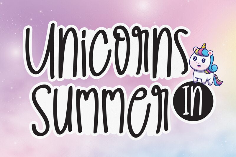 Unicorns In Summer Шрифт