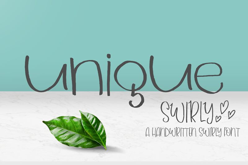 Unique Swirly Schriftart