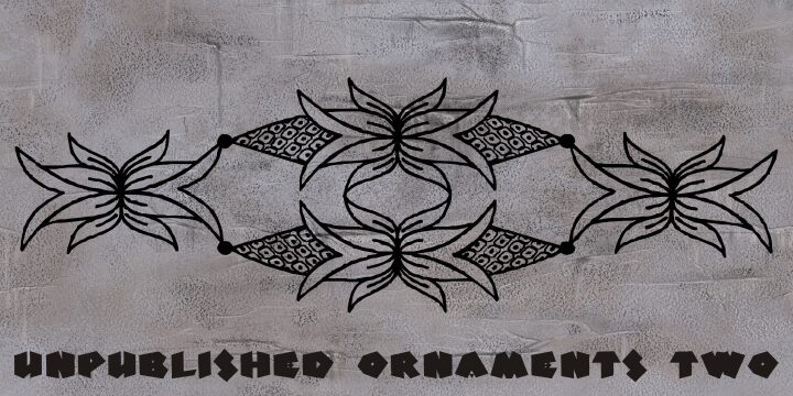 Unpublished Ornaments Two Schriftart