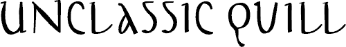Preview of the UnclassicQuill-Condensed font