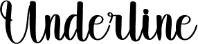 معاينة خط Underline