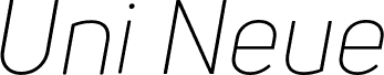 Uni Neue-Trial Light Italic