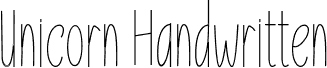 Unicorn Handwritten