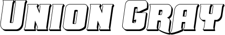 Union Gray 3D Semi-Italic