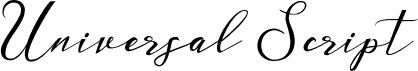 معاينة خط UNIVERSAL SCRIPT Personal Use Regular