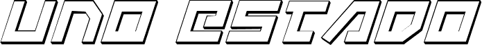 Uno Estado 3D Italic