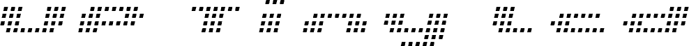 UP Tiny lcd four 8 Light Italic