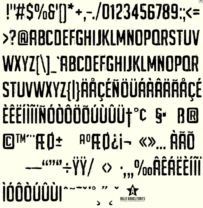 URGH TYPE Schriftart