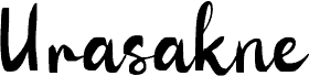Preview of the Urasakne font