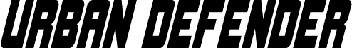 Ukážka písma Urban Defender Condensed Italic