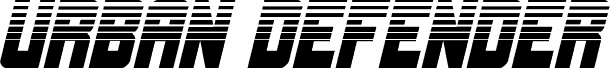 Ukážka písma Urban Defender Halftone Italic