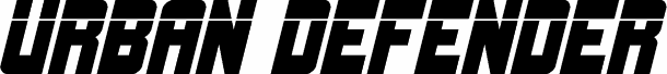 Ukážka písma Urban Defender Laser Italic