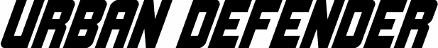 Ukážka písma Urban Defender Super-Italic