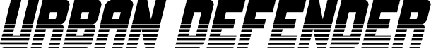 Ukážka písma Urban Defender TwoTone Italic