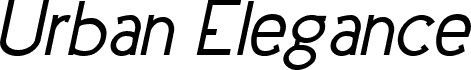 Urban Elegance Bold Italic