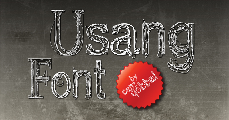 usang Schriftart