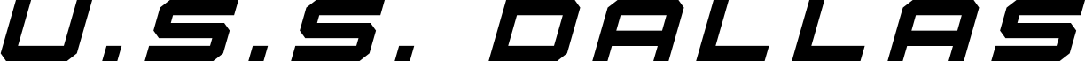 U.S.S. Dallas Title Italic
