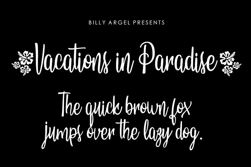 Vacations in Paradise Schriftart
