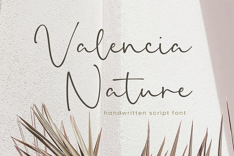 Valencia Nature Schriftart