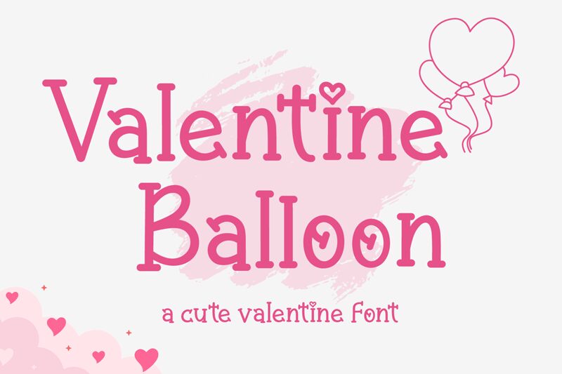 Valentine Balloon Czcionka