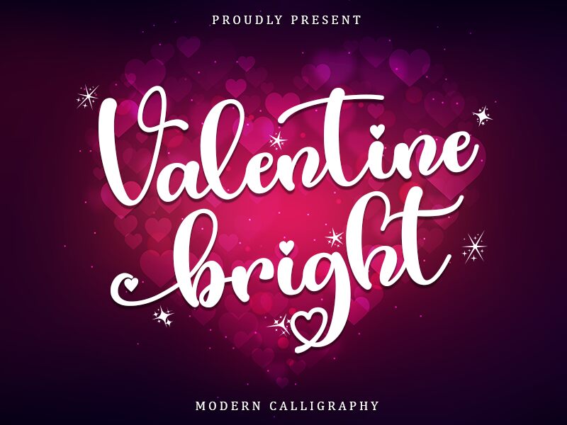 Valentine Bright Druh písma